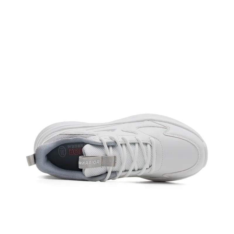 Warrior Shock Absorbing, Non Slip, Wear Resistant, Breathable And Lightweight Low Top Casual Shoes Unisex White Gray-11