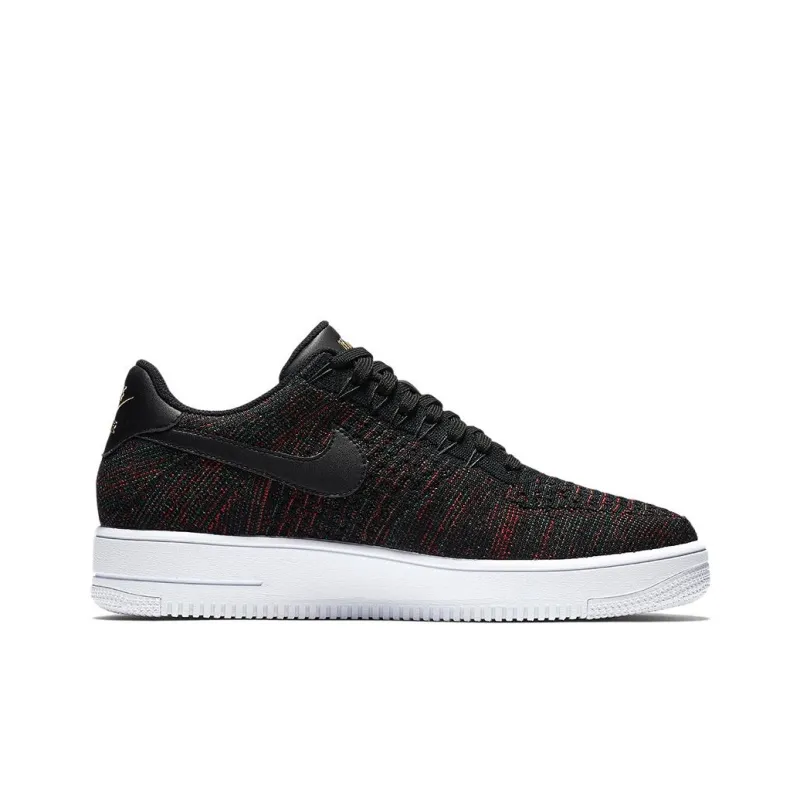 Nike Air Force 1 Ultra Flyknit Low Black Metallic Gold-1