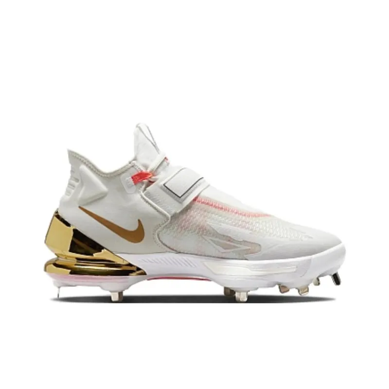 Nike Force Zoom Trout 8 Pro NRG Cushioning Mid-Top Training Shoes Men's White Red Gold-1