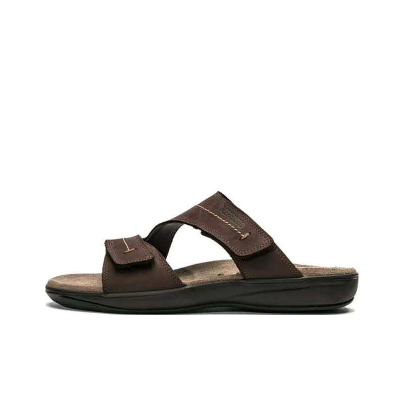MEPHISTO Slide Slippers Men Black/Brown-6