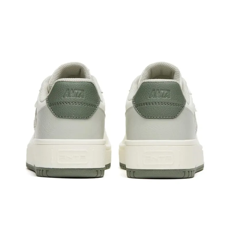 Anta Life Collection 0 Sensitivity Anti Slip And Wear Resistant Lightweight Low Top Skateboard Shoes Women's White Gray-3