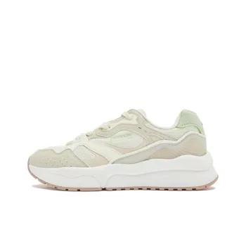 QIAODAN Anti Slip Wear Resistant Low Top Casual Shoes Women's Beige Green
