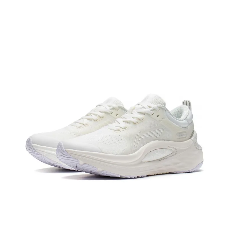LiNing Furious Rider 6.0 Cushioning Anti Slip And Wear Resistant Low Top Running Shoes Women's White-3