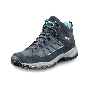 MEINDL Nebraska Lady Mid Gt Anti-Slip Wear-Resistant High-Top Outdoor Shoes Women's Gray Blue