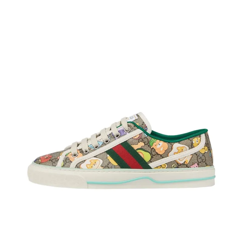 Pikarar x GUCCI Tennis 1977 Stylish Skateboarding Shoes Women's Ebony-0