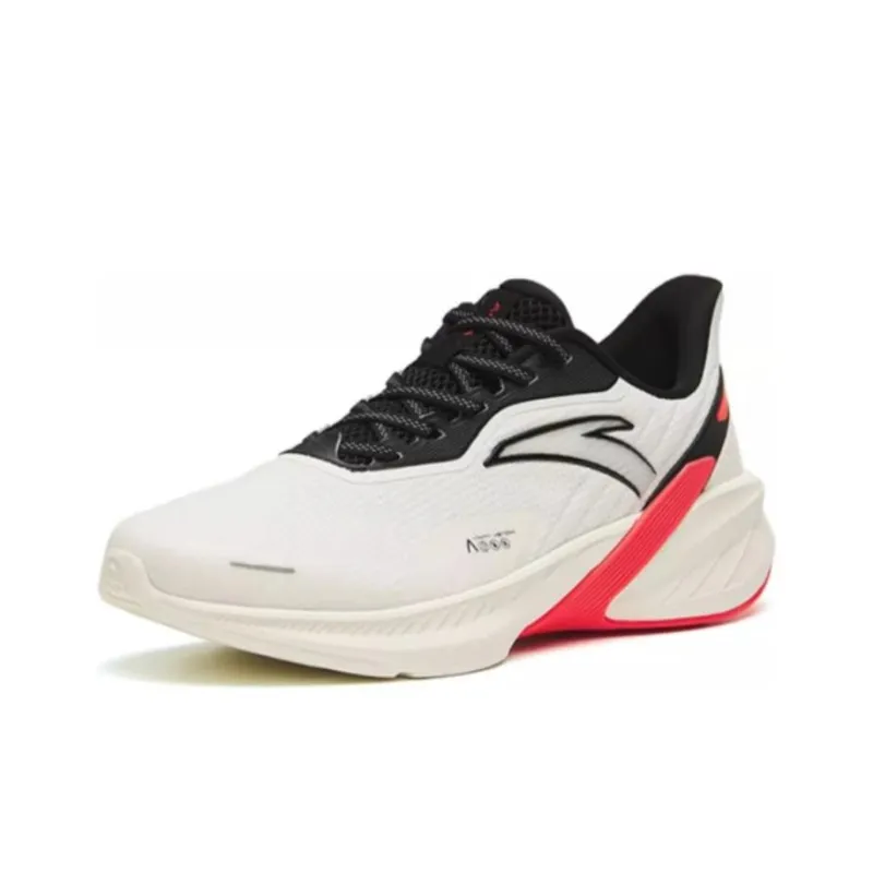 Anta DuCi4 Shock Absorbers With Slip Resistant Features Low Top Running Shoes Men's White Black Red-1