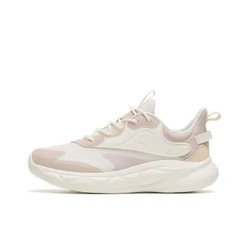 Anta Mianbomb 2 Cushioned Slip Resistant Abrasion Resistant Low Top Casual Running Shoes Women's White Gray