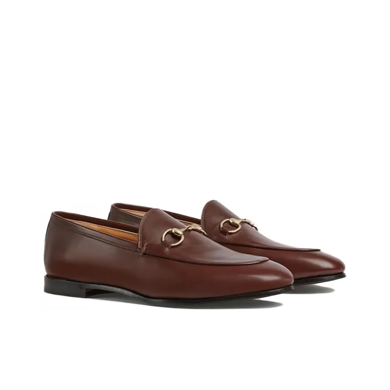 GUCCI Women's Jordaan Loafer 'Dark Brown' Women's-1