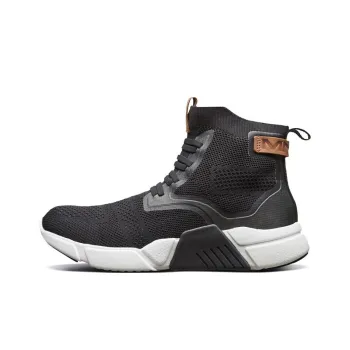 Skechers MARK NASONBlock Cushioning Anti-Slip And Wear-Resistant High-Top Sports Casual Shoes Black