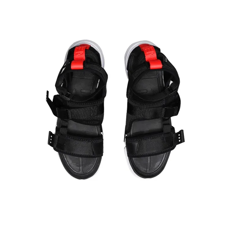 LiNing Platform Paris Fashion Apparel Zhou Beach Sandals Men's Black White-3