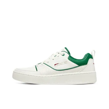 Skechers Sport Court 92 Anti Slip Wear Resistant Low Top Skateboard Shoes Men's White Green