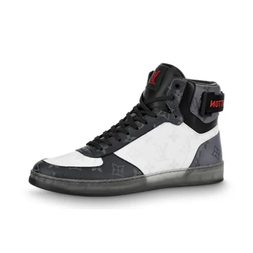 LOUIS VUITTON Rivoli Skateboard Shoes Men High-Top Gray/White