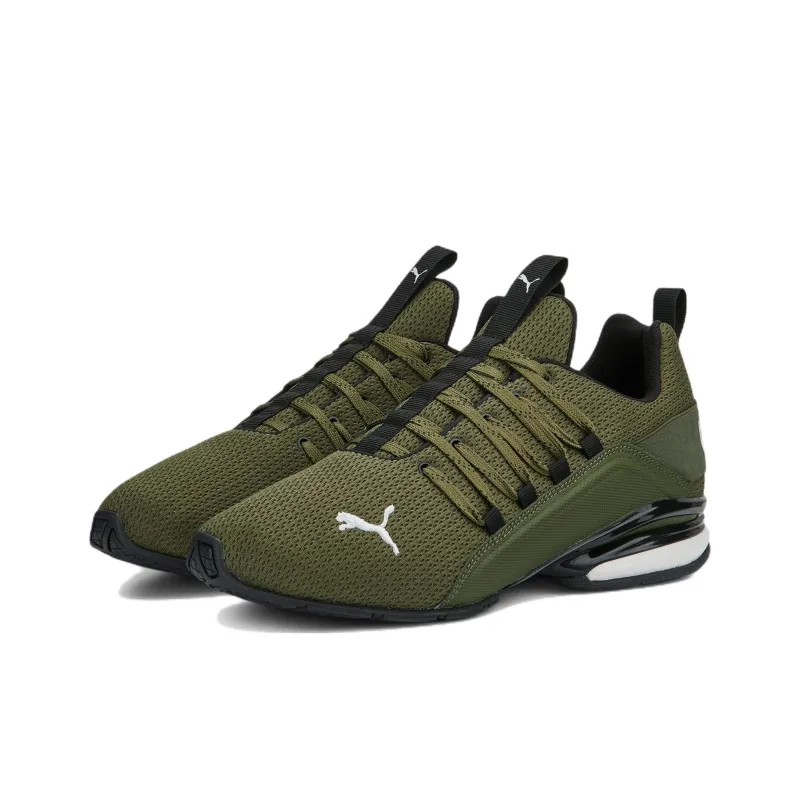 PUMA Axelion Refresh Anti-Slip Wear-Resistant Low-Top Running Shoes Green-2