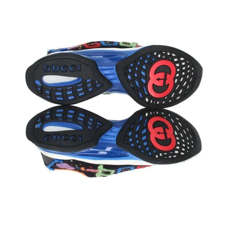 GUCCI Lovelight Series Low Top Casual Shoes Men's Black-5