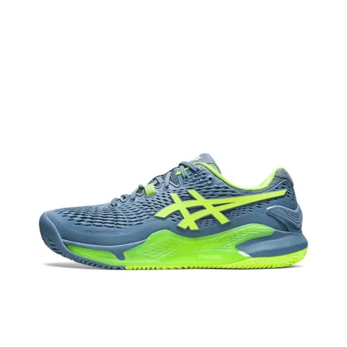 Asics Gel Resolution 9 Clay 'Steel Blue Hazard Green'