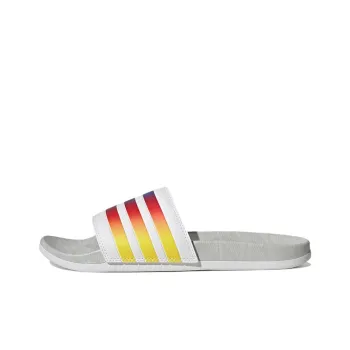 Adidas Adilette Comfort Slides Sports Slippers Unisex Gray Yellow Red