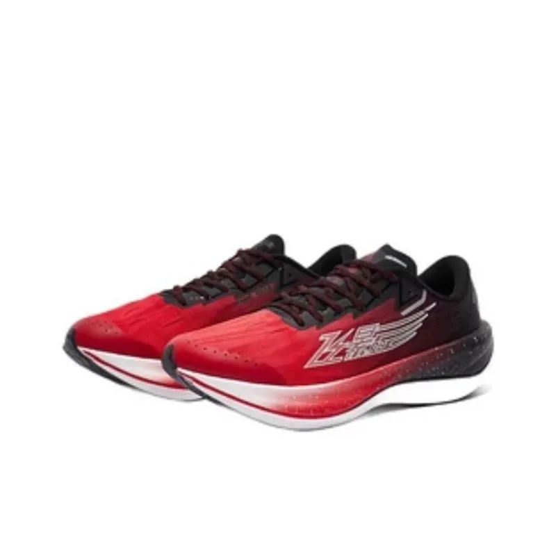 QIAODAN Feiying PB2.0 Cushioned Wear Resistant Breathable Low Top Running Shoes Men's Tomato Red Fall/Winter Edition-2