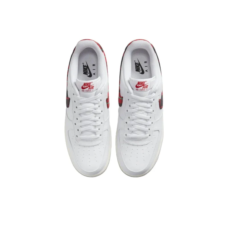 Nike Air Force 1 Low '07 LV8 Tartan Plaid White University Red-2
