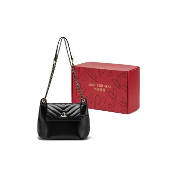 CORALDAISY Synthetic Leather Shoulder Bag Crossbody Bag Women's Black