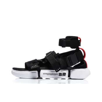LiNing Platform Paris Fashion Apparel Zhou Beach Sandals Men's Black White