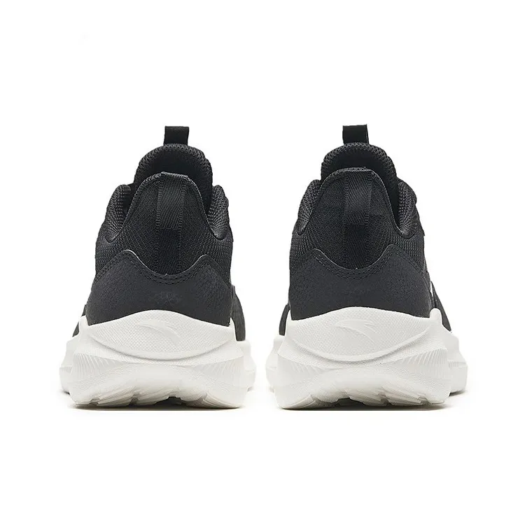Anta Walk Cushioning Anti Slip And Wear Resistant Breathable Rebound Low Top Casual Running Shoes Women's Black-3