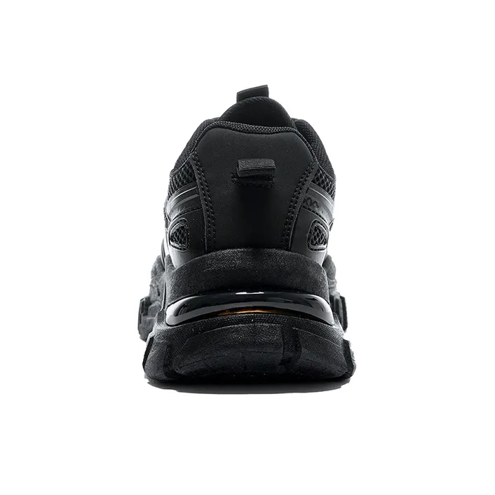 Warrior Wear Resistant Breathable Slip Resistant Low Top Chunky Sneakers Women's Phantom Black-3
