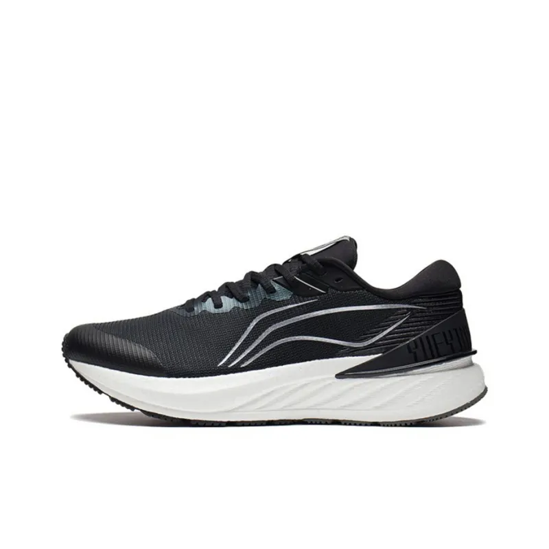 LiNing YueYing 2.0 Cushioned Anti Slip Wear Resistant Breathable Lightweight Low Top Running Shoes Men's Black-0