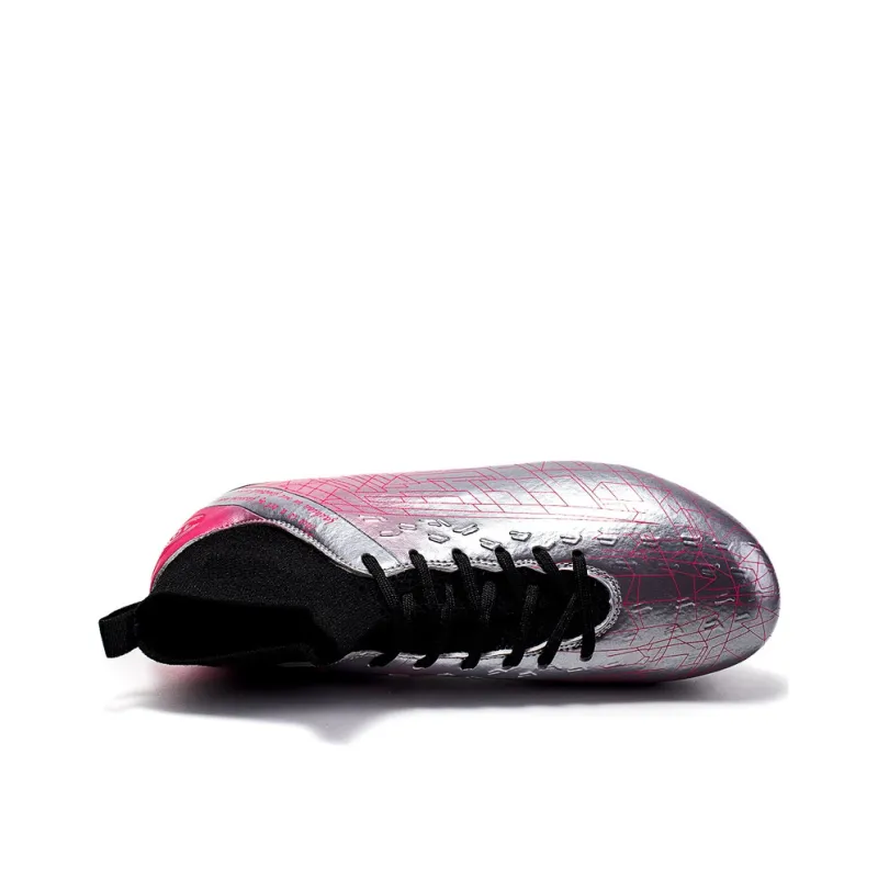 ATAY Anti-Slip Wear-Resistant Soccer Shoes Unisex Silver-2