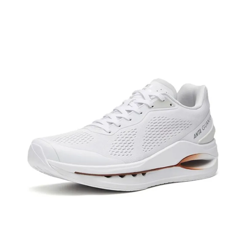 Anta Star Ring Elite Anti Slip Wear Resistant Low Top Running Shoes Men's White Gray-1