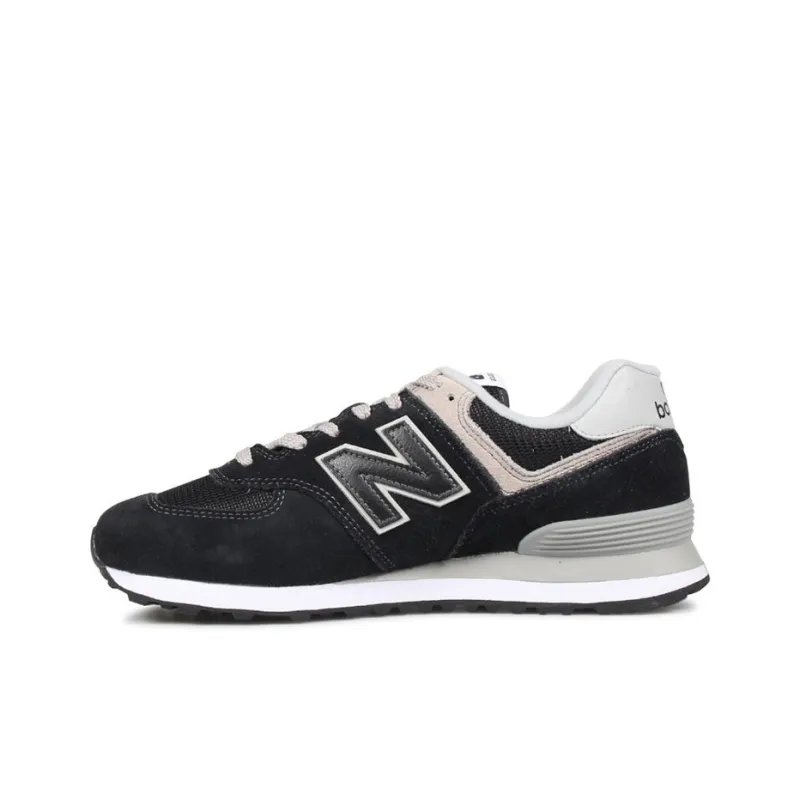 New Balance NB 574 Anti Slip Wear Resistant Low Top Running Shoes Unisex Black Pink 2E Width-0