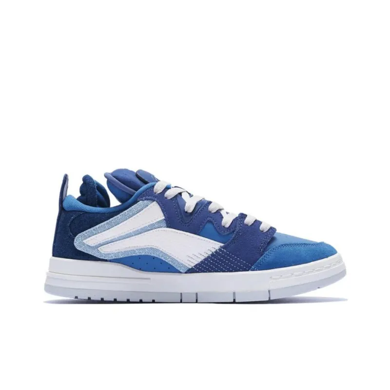 LiNing Wei Wu PRO Slip Resistant Shock Absorbers With Abrasion Resistant Properties Low Top Skateboard Shoes Men's Blue-1