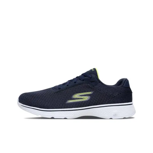 Skechers Go Walk 4 Casual Shoes Men Low-Top Navy/Lemon