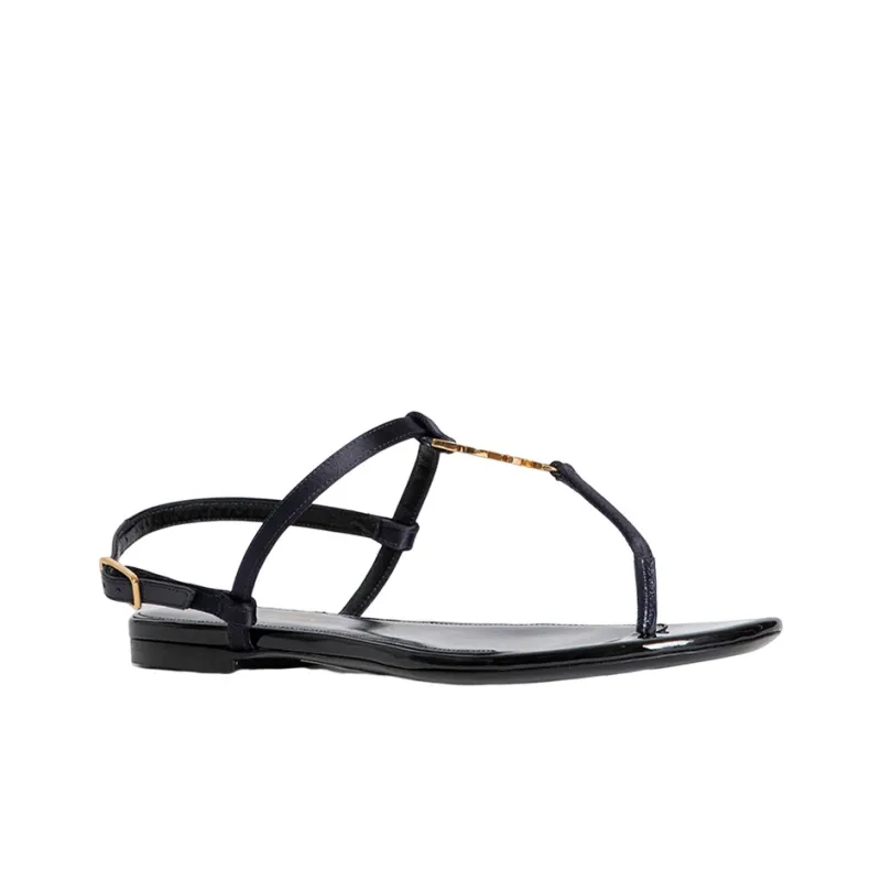 SAINT LAURENT Cassandra Satin Sandals-2
