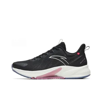 Anta Rocket 4.0 Cushioned Wear Resistant Breathable Low Top Running Shoes Women's Black Purple