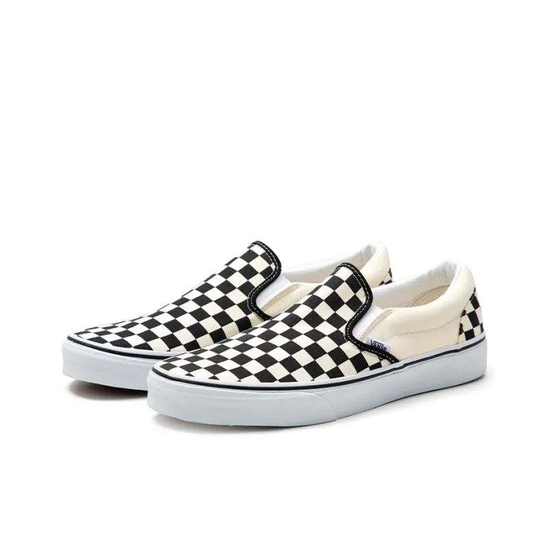 Vans Slip on Anti Slip And Wear Resistant Lightweight Low Top Skateboard Shoes Unisex Black White-2