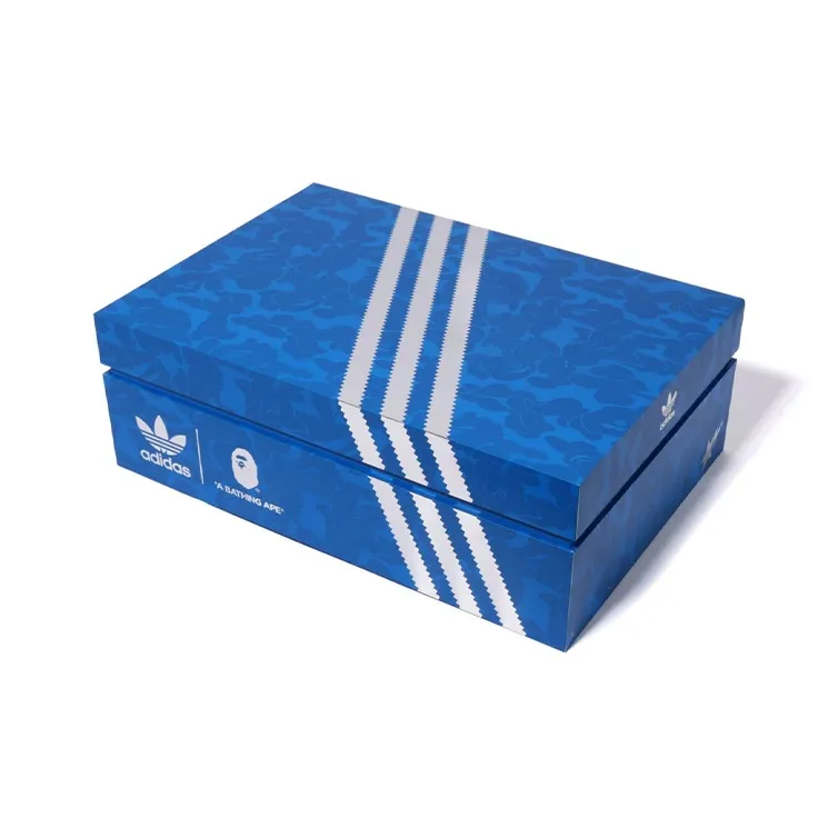Adidas Originals x A BATHING APE Campus 80 Casual Skateboard Shoes Unisex Midnight Blue-4