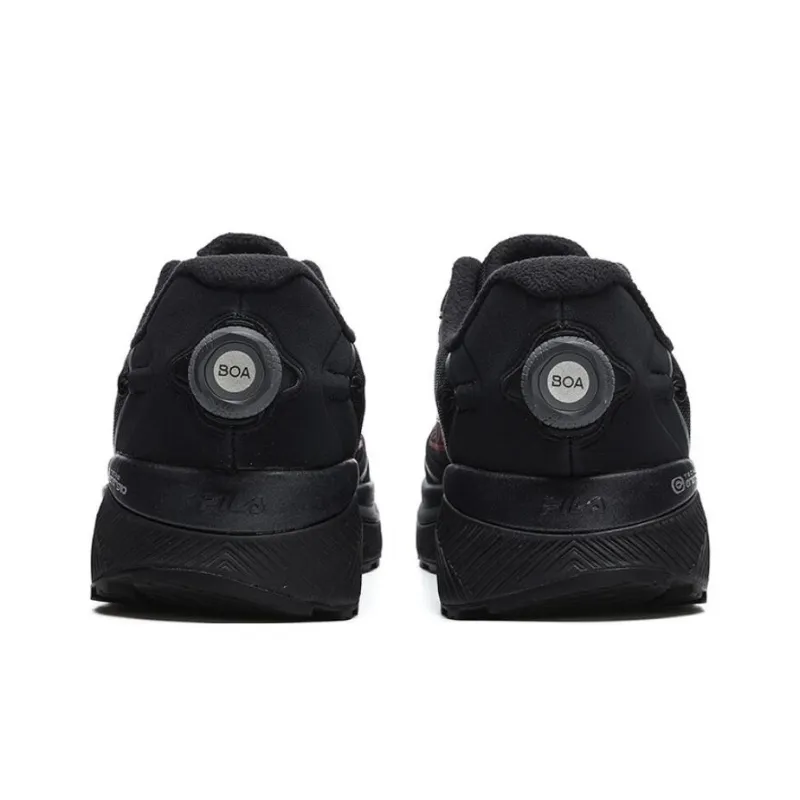 FILA BOA WOLF Cushioning Anti Slip And Wear Resistant Low Top Running Shoes Men's Black-2