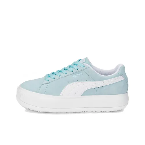 PUMA Suede Skateboard Shoes Women's Low-Top Blue