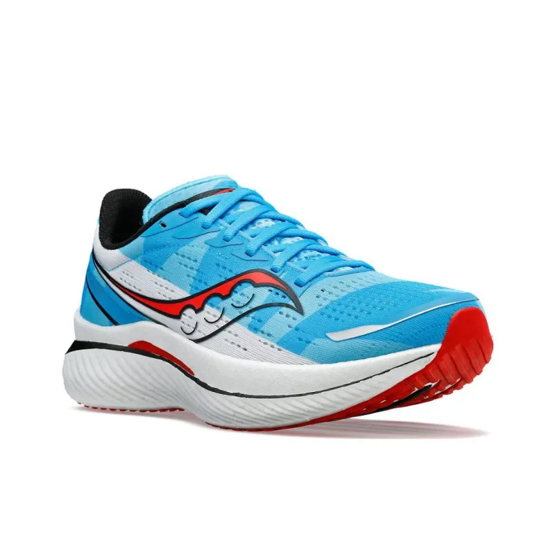 Saucony Endorphin Speed 3 Durable Breathable Lightweight Low Top Training Running Shoes Men's Blue White Red Standard M-2