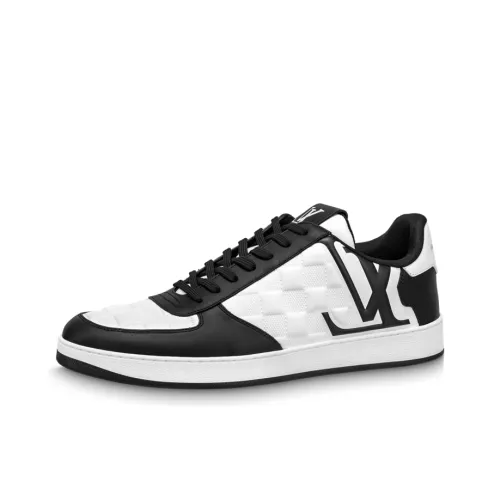 LOUIS VUITTON Rivoli Skateboard Shoes Men Low-Top Black/White