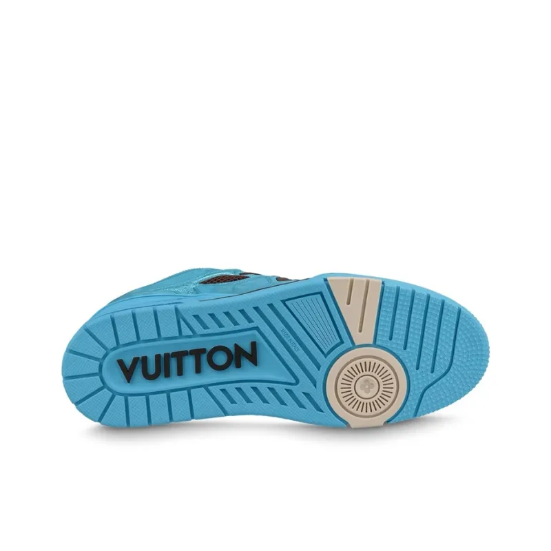 LOUIS VUITTON Skate Sneakers 'Blue Brown'-4