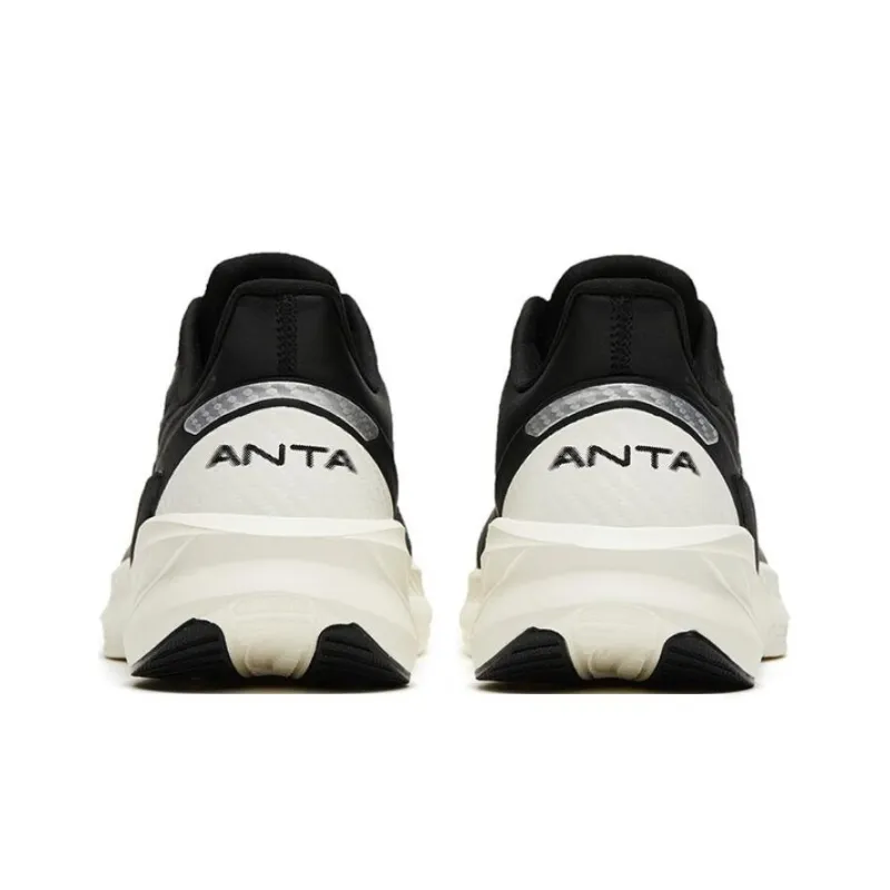 Anta DuCi4 Anti Slip Wear Resistant Low Top Running Shoes Women's Black White-3