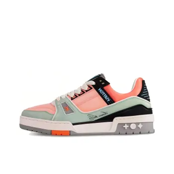 LOUIS VUITTON Trainer Low Top Skateboard Shoes Women's Orange