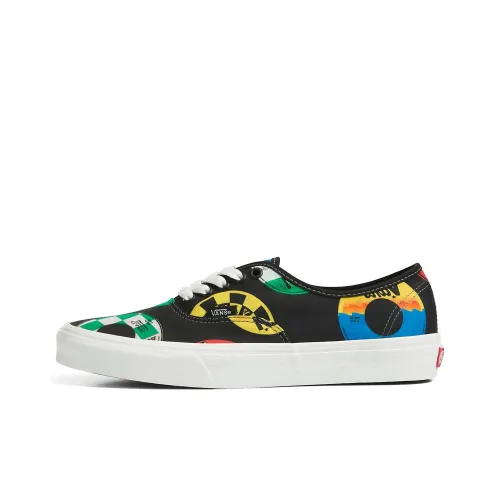 Vans Authentic Skateboard Shoes Unisex Low-Top Black/Red/Yellow/Blue