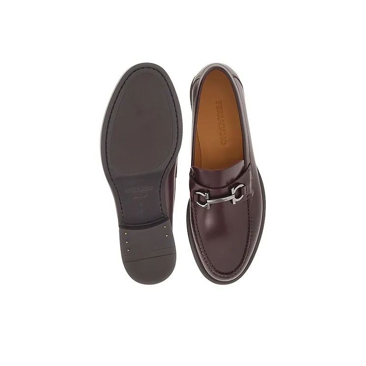 FERRAGAMO Gancini Leather Loafers-4