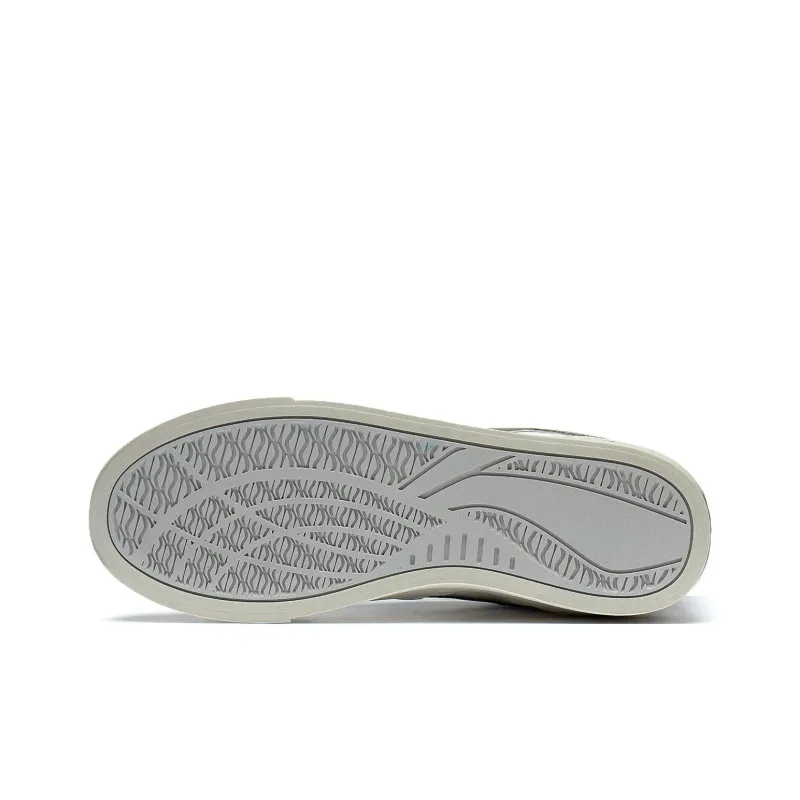LiNing 180 Slip Resistant, Abrasion Resistant, Lightweight Mid Top Skateboard Shoes Men's White-2