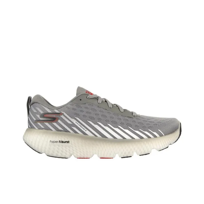 Skechers GO Run Max Road 5 Cushioned Slip-Resistant Low-Top Running Shoes Men's Gray-1