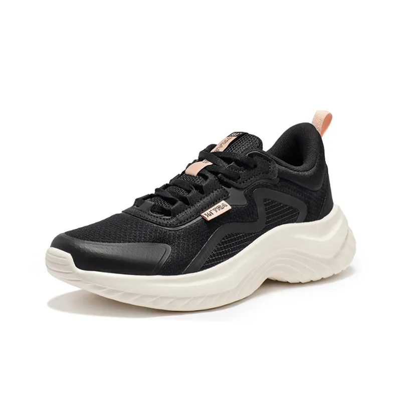 361° NFO Cushioning Breathable Low Top Running Shoes Women's Black Pink-1