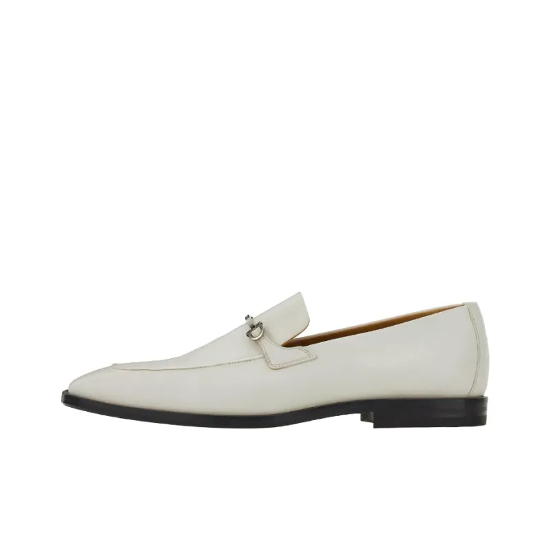 FERRAGAMO Logo-plaque Leather Loafers-0