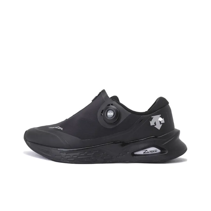 DESCENTE RUNNING Anti Slip Wear Resistant Breathable Lightweight Low Top Running Shoes Unisex Black Casual Comfort-0